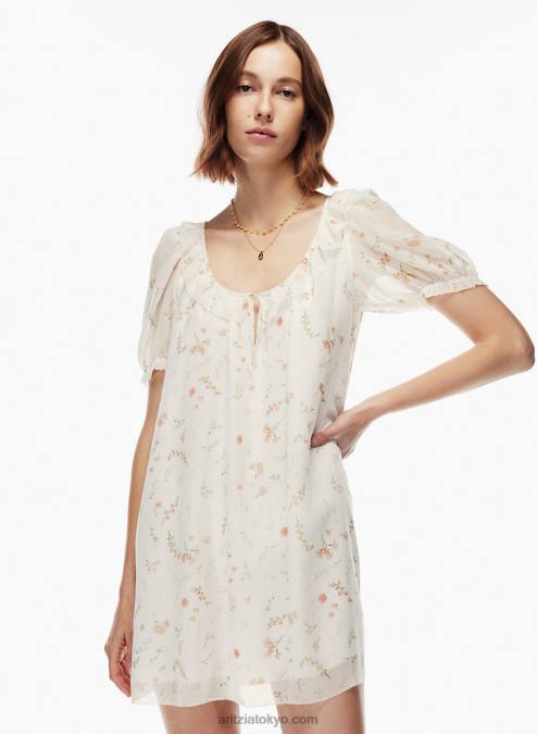 パフスリーブ フリル ミニドレス P2L806641 Aritzia Reverie ドレス