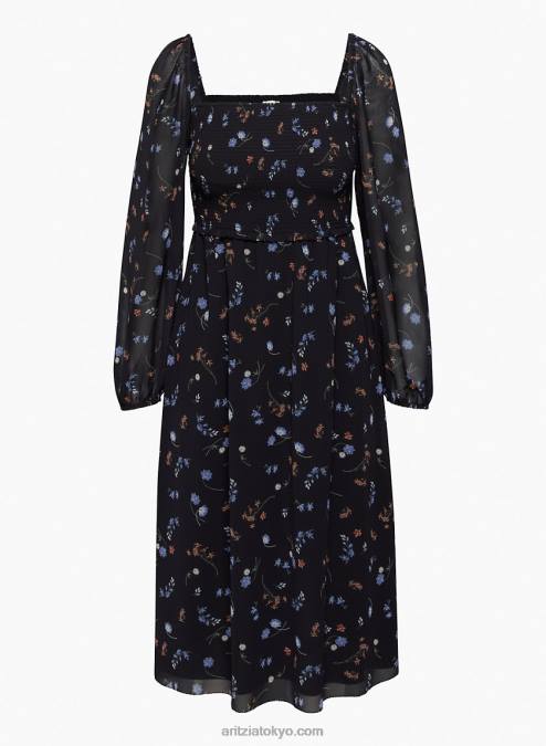 スモック シフォン ミディドレス P2L806662 Aritzia Tempest ミディドレス