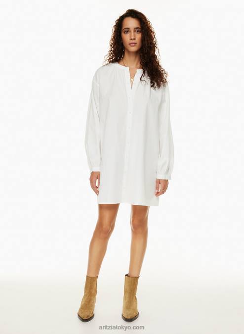 ポプリン ボタンアップ ミニドレス P2L806717 Aritzia Tanaro ポプリン ドレス