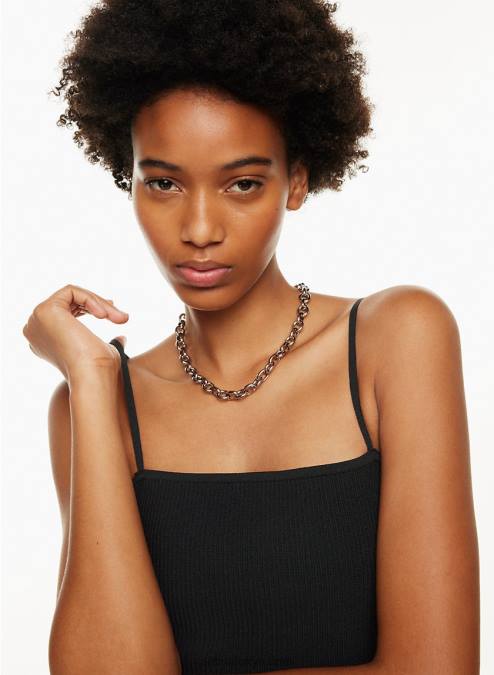 リブタンクトップ P2L80677 アリツィアスカルプトニットキャミタンク