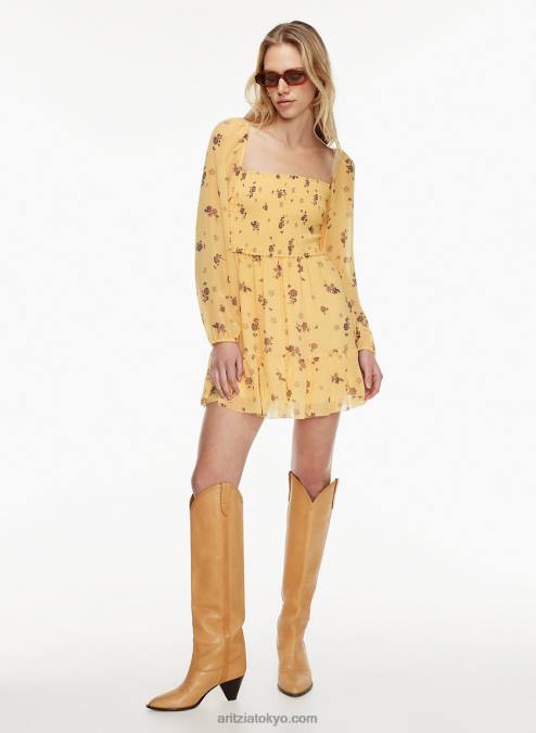 スモック シフォン ミニドレス P2L806805 Aritzia Tempest ミニドレス