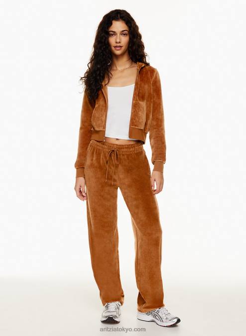 ミッドライズ ストレートレッグ ベロア スウェットパンツ P2L807453 Aritzia リラックス ベロア スウェットパンツ