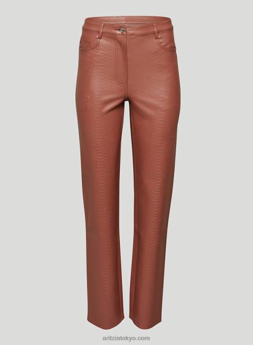 ハイウエスト ビーガン レザー パイソン パンツ P2L807492 Aritzia The Melina Pant