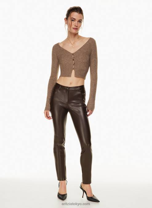 ローライズ ヴィーガン レザー パンツ P2L807563 Aritzia The Melina Low Rise Slim Pant