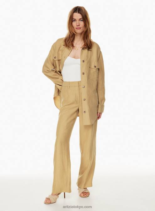 ワイドレッグ リネン パンツ P2L807663 Aritzia Author Linen Pant