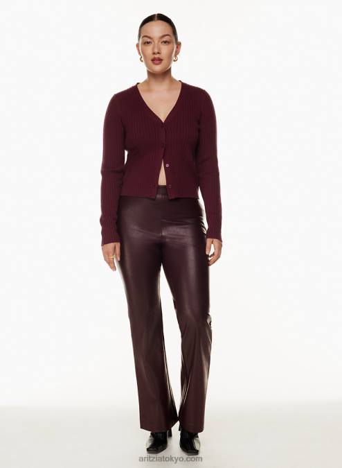 ハイウエスト フレア ヴィーガン レザー パンツ P2L807707 Aritzia Roma Pant