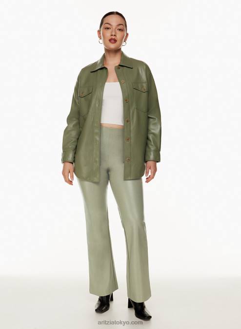 ハイウエスト フレア ビーガン レザー パンツ P2L807708 Aritzia Roma Pant