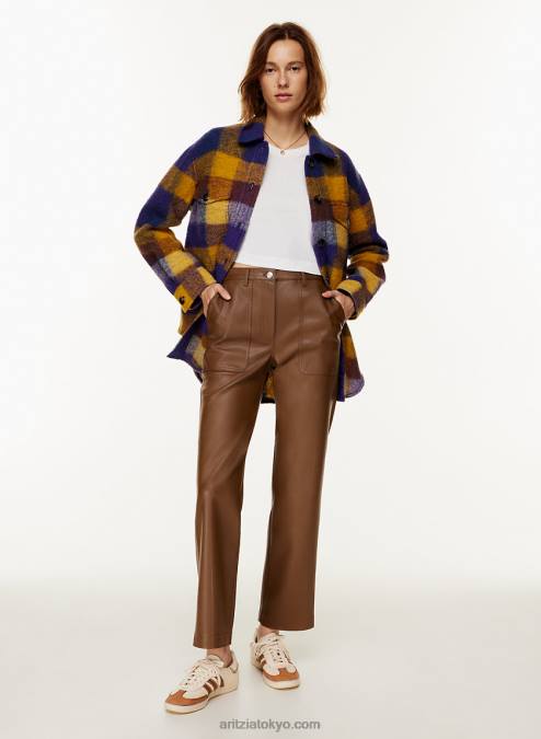 ハイウエスト ヴィーガン レザー ユーティリティ パンツ P2L807892 Aritzia Lucy Pant