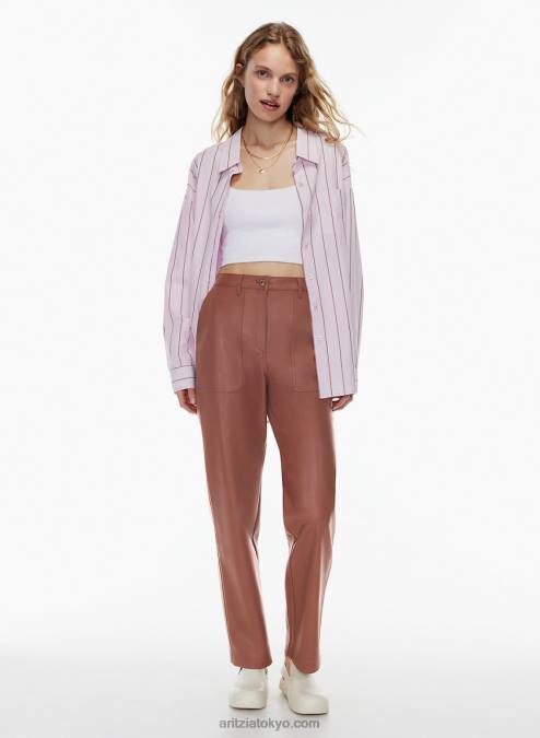 ハイウエスト ヴィーガン レザー ユーティリティ パンツ P2L807893 Aritzia Lucy Pant