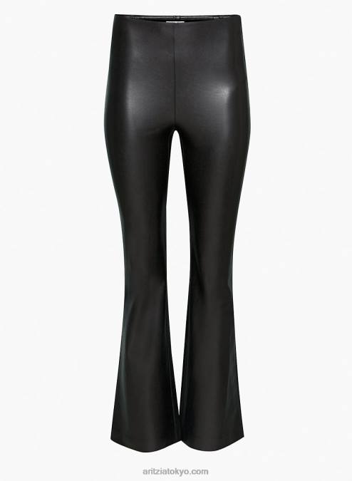 ハイウエスト フレア ビーガン レザー パンツ P2L807939 Aritzia Roma Pant