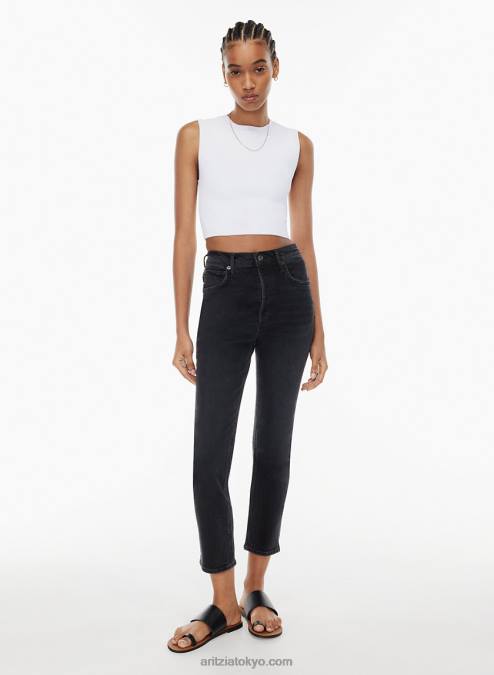 ハイウエスト クロップド ジーンズ P2L808094 Aritzia Riley Stretch Jeans