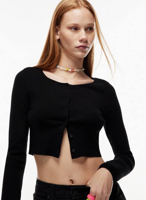 クロップド ボタンアップ カーディガン P2L80893 Aritzia Izzy カーディガン
