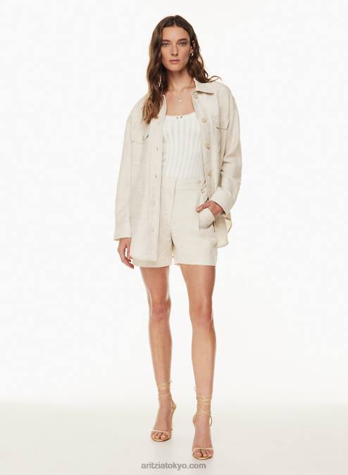 プリーツリネンショーツ P2L809421 Aritzia Fable Linen Short