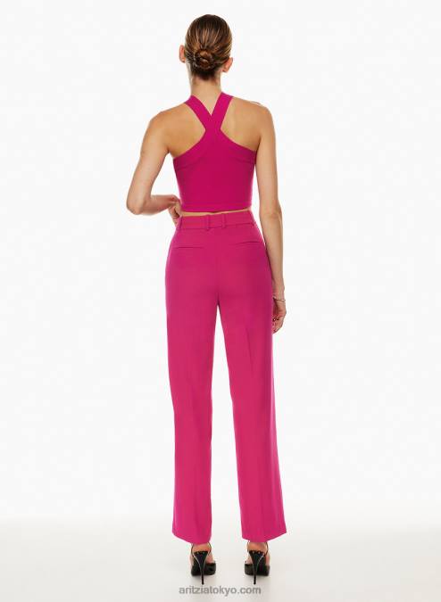 リブホルタートップ P2L80979 Aritzia Sculpt Knit Criss Cross Cropped Tank