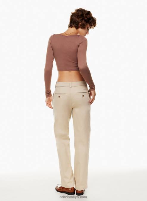 シームレス クロップド ロングスリーブ P2L801069 アリツィア シームレス リブケージ ロングスリーブ