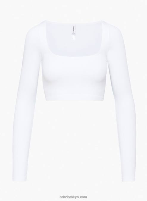 シームレス クロップド ロングスリーブ P2L801070 Aritzia シームレス リブケージ ロングスリーブ