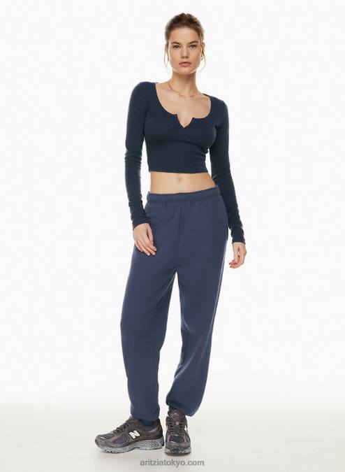 ワッフルニット クロップド ロングスリーブ P2L801272 Aritzia Wafflex スクープネック ノッチ ロングスリーブ