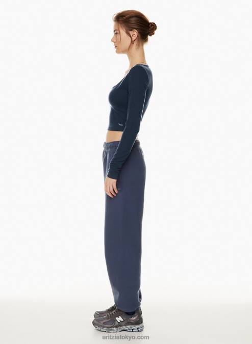ワッフルニット クロップド ロングスリーブ P2L801272 Aritzia Wafflex スクープネック ノッチ ロングスリーブ