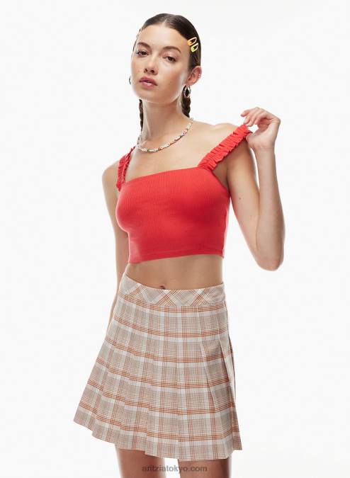 クロップド リブ タンクトップ P2L801525 Aritzia Firecracker Tank