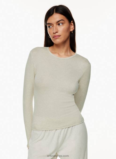リブクルーネックロングスリーブ P2L801617 Aritzia Verve ロングスリーブ