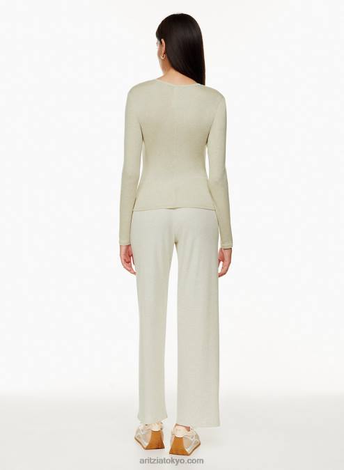 リブクルーネックロングスリーブ P2L801617 Aritzia Verve ロングスリーブ