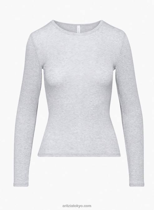 リブクルーネックロングスリーブ P2L801621 Aritzia Verve ロングスリーブ