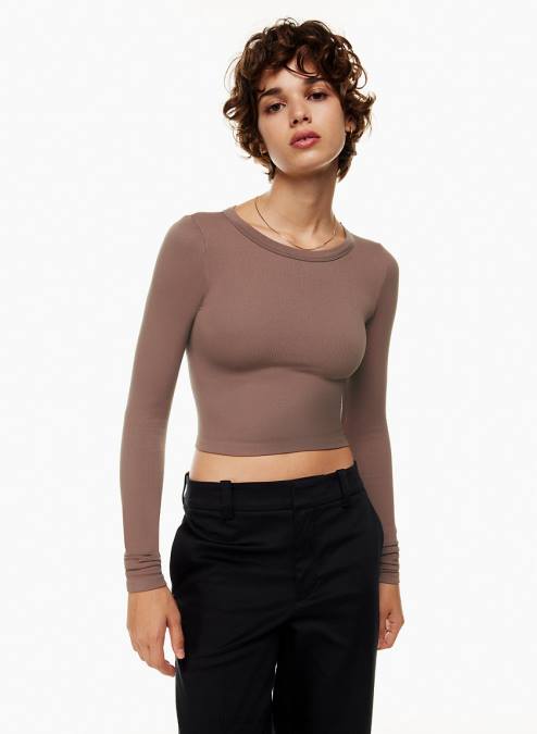 シームレス クロップド ロングスリーブ P2L801721 Aritzia シームレス クルー ロングスリーブ