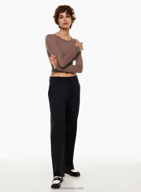 シームレス クロップド ロングスリーブ P2L801721 Aritzia シームレス クルー ロングスリーブ