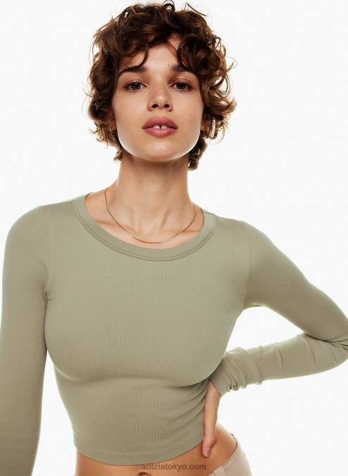 シームレス クロップド ロングスリーブ P2L801725 Aritzia シームレス クルー ロングスリーブ