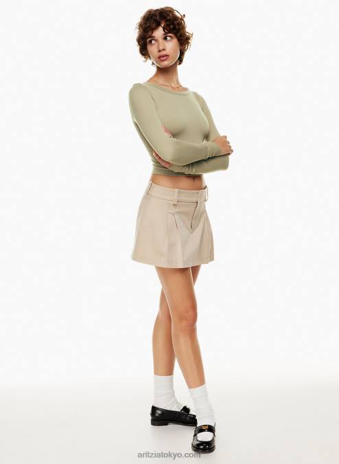 シームレス クロップド ロングスリーブ P2L801725 Aritzia シームレス クルー ロングスリーブ