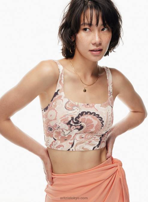 クロップド スクエアネック タンクトップ P2L802114 Aritzia Vacay クロップド タンクトップ