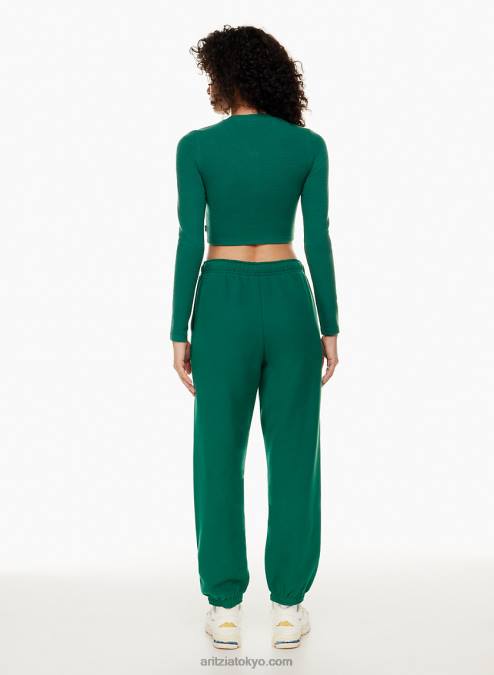 クロップド ワッフルニット ヘンリー P2L802298 Aritzia Corey Wafflex ロングスリーブ
