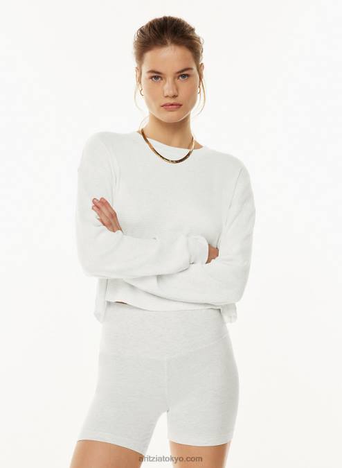 クルーネック ワッフル ロングスリーブ P2L80363 アリツィア ワッフル クルー ボクシー ロングスリーブ