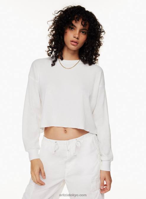 クルーネック ワッフル ロングスリーブ P2L80365 アリツィア ワッフル クルー ボクシー ロングスリーブ