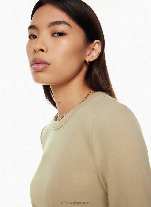 リブ クルーネック ロングスリーブ P2L80429 アリツィア リトル リブ ロングスリーブ