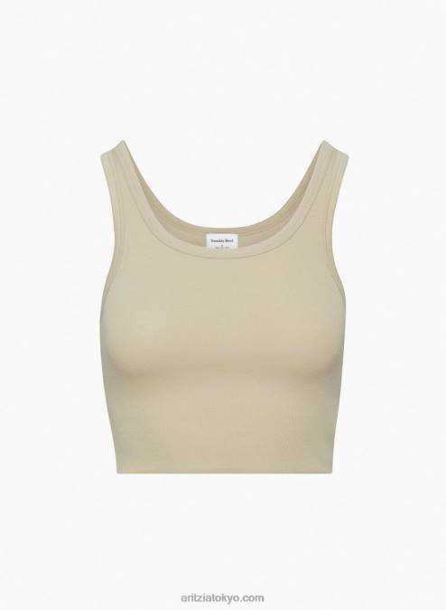 クロップド スクープネック タンク P2L80557 Aritzia Carey クロップド タンク
