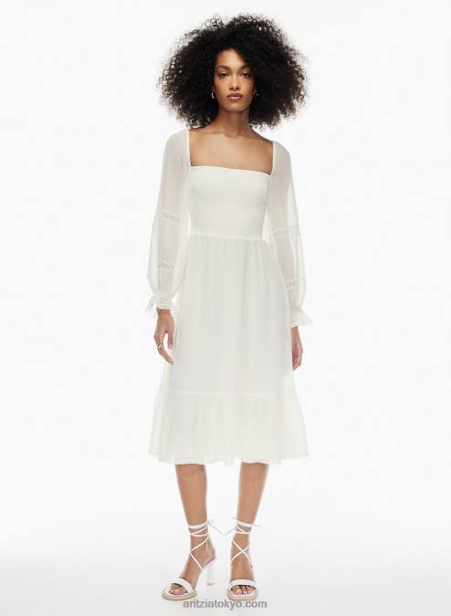 スモック スクエアネック ミディドレス P2L806256 Aritzia Grace ドレス