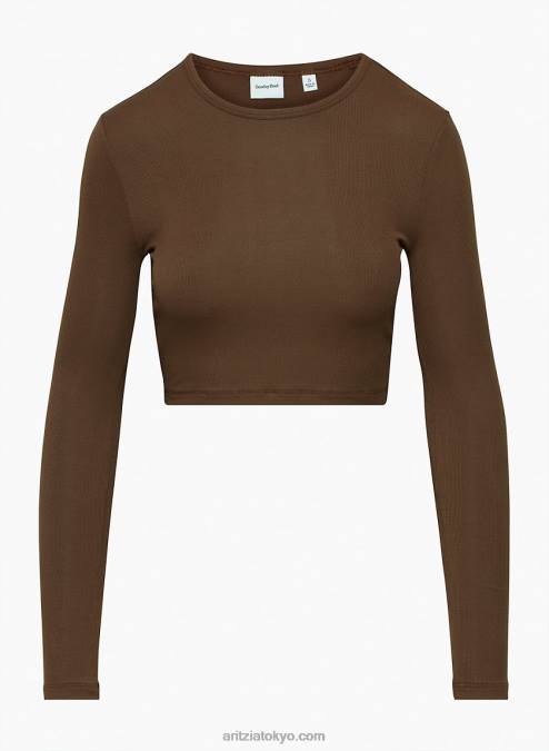 クロップド クルーネック ロングスリーブ P2L8081 Aritzia Bliss クロップド ロングスリーブ