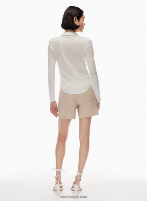 メッシュ ボタンアップ ロングスリーブ P2L80817 アリツィア ポーズ ロングスリーブ