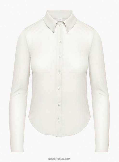 メッシュ ボタンアップ ロングスリーブ P2L80817 アリツィア ポーズ ロングスリーブ