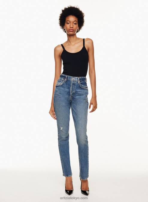 ハイウエストストレートジーンズ P2L808316 Aritzia Jolene Long Jeans