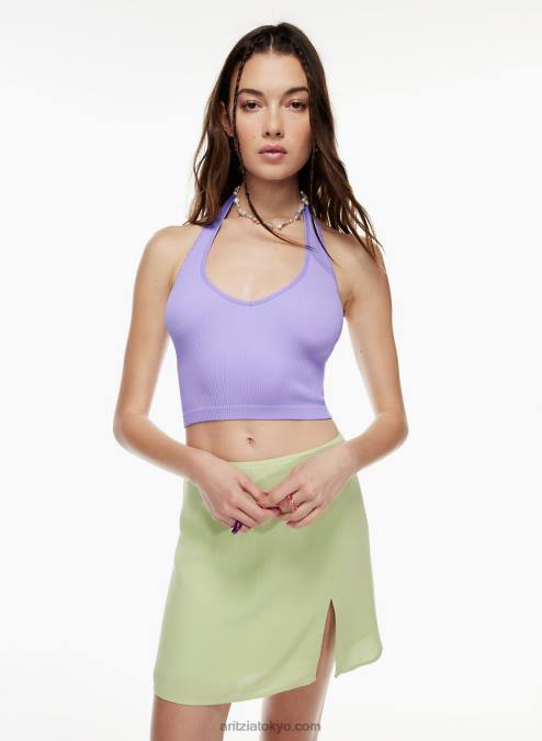 クロップド リブ ホルター タンクトップ P2L80845 Aritzia シームレス ホルター トップ