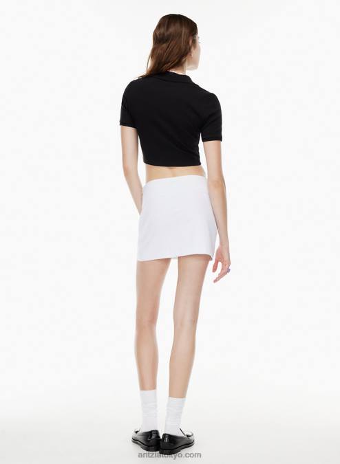 クロップド リブ ポロシャツ P2L80867 Aritzia Audio トップ