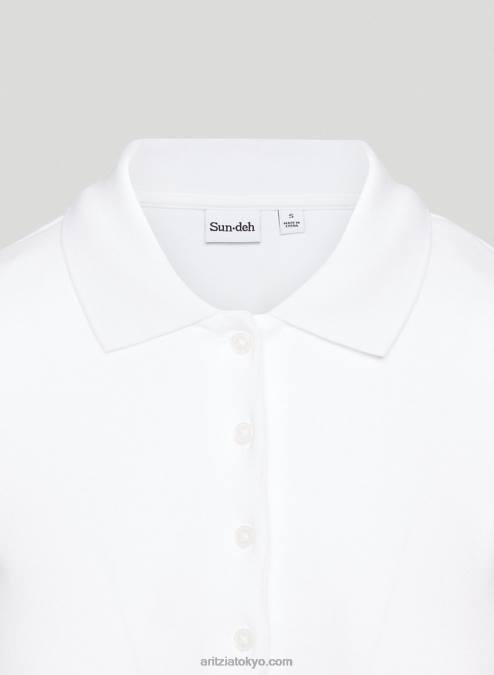 クロップド リブ ポロシャツ P2L80868 Aritzia Audio トップ