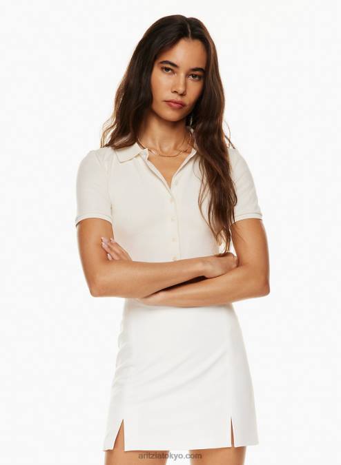 クロップド リブ ポロシャツ P2L80869 Aritzia Audio トップ