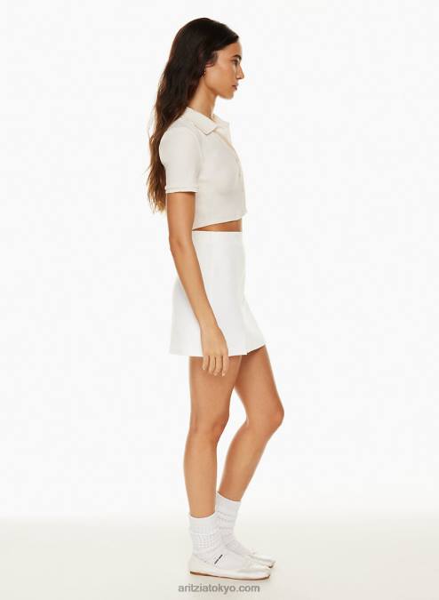 クロップド リブ ポロシャツ P2L80872 Aritzia Audio トップ