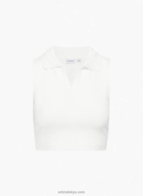 クロップド リブ ポロ タンク P2L80897 Aritzia Knox タンク