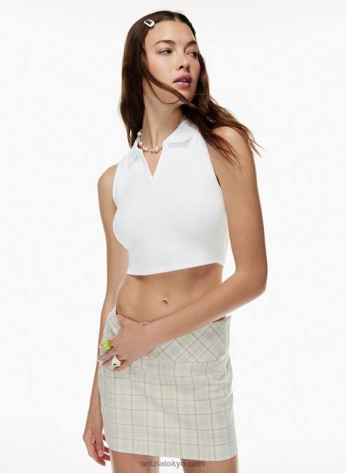 クロップド リブ ポロ タンク P2L80900 Aritzia Knox タンク