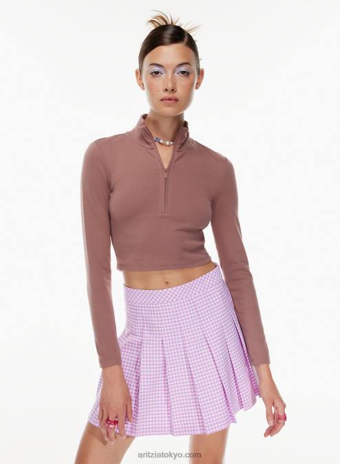 リブ付きハーフジップ ロングスリーブ P2L80957 アリツィア モナーク ジップ ロングスリーブ