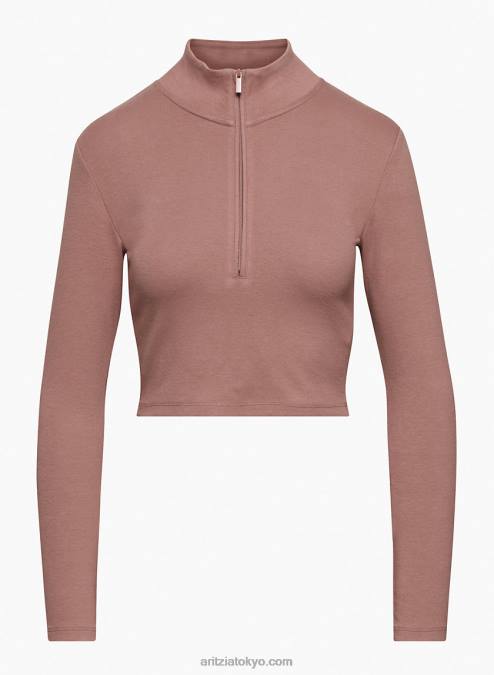 リブ付きハーフジップ ロングスリーブ P2L80957 アリツィア モナーク ジップ ロングスリーブ